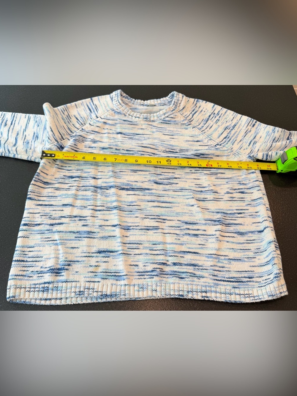 J. Crew Blue and White Marled Crewneck Sweater - Picture 6 of 9